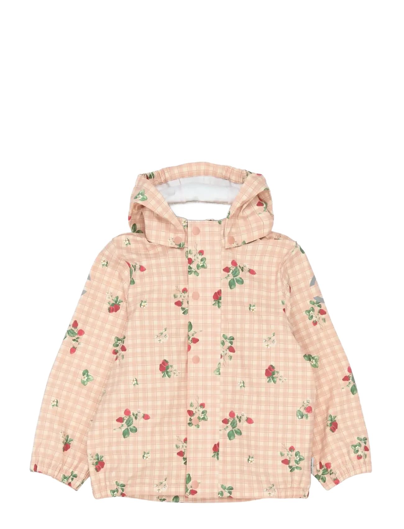 mikk-line - PU Rain Set AOP w. Susp/104 - regnställ - strawberry aop - 2