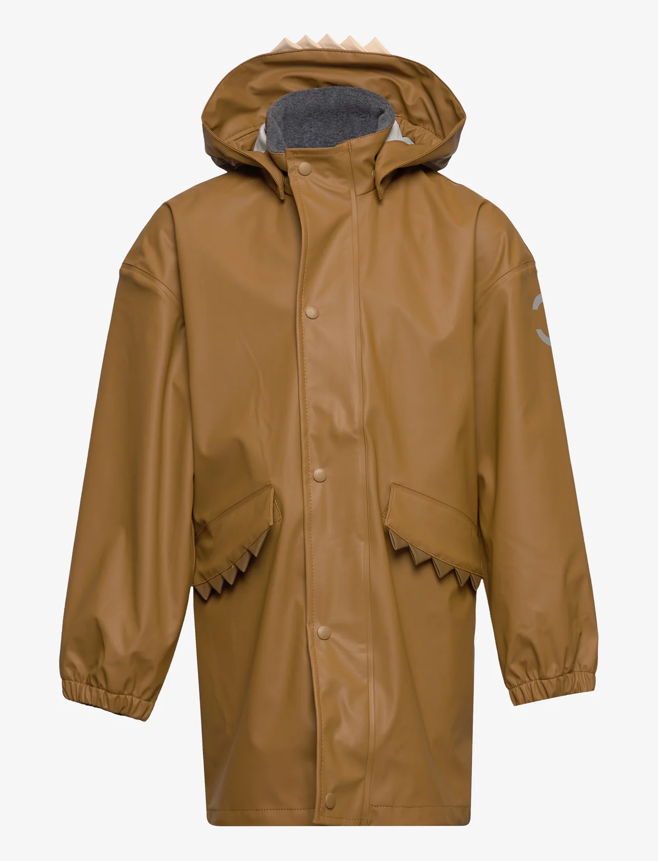 mikk-line - PU Rain Coat Croco Rec - rain jackets - dull gold - 0