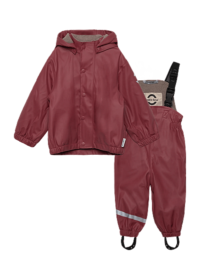 Pu Rain Set W. Fleece/Susp. 104 - RegnsæT