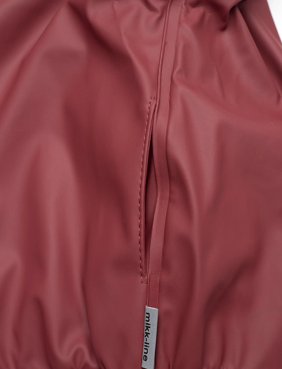 mikk-line - Pu Rain Set w. Fleece/Susp. 104 - regensets - apple butter - 4