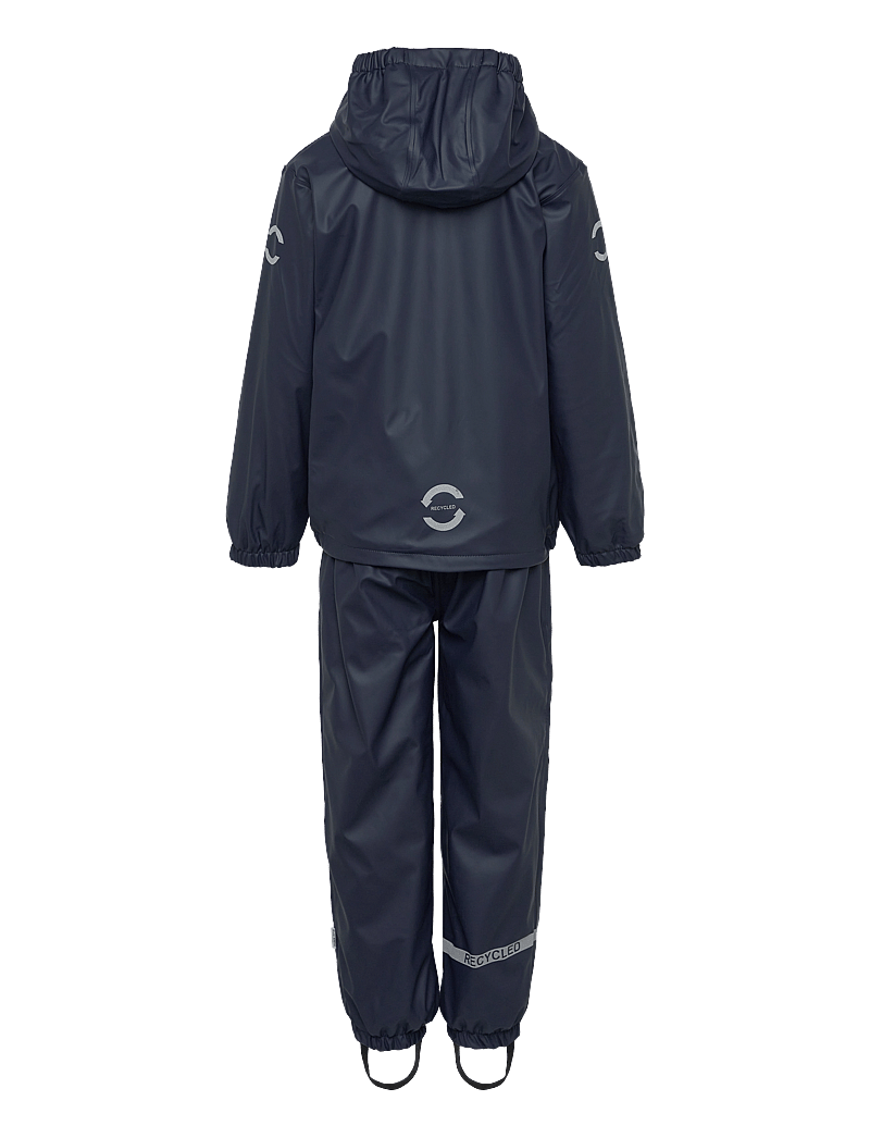 mikk-line - Pu Rain Set w. Fleece/Susp. 104 - vihmakomplektid - blue nights - 1