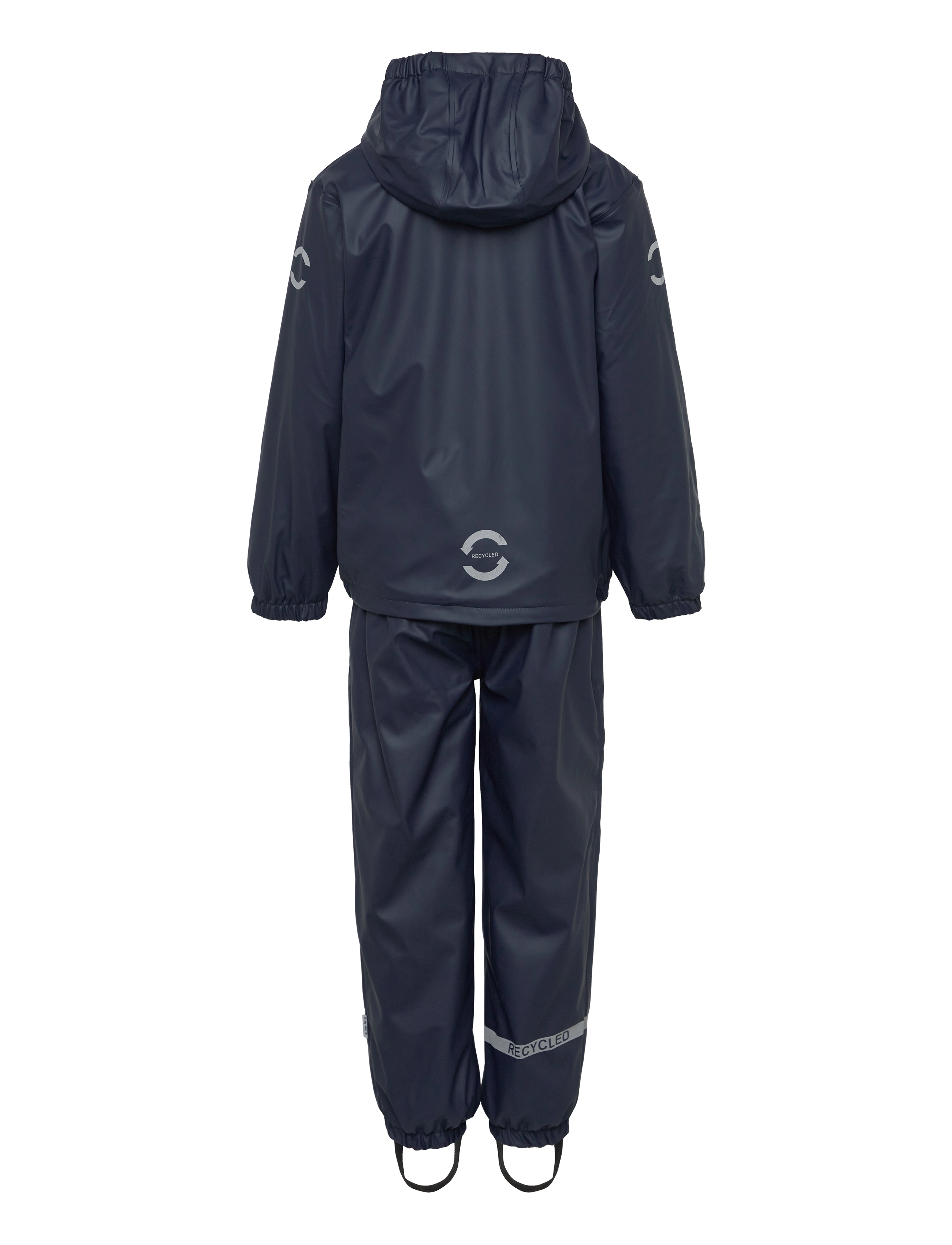 mikk-line - Pu Rain Set w. Fleece/Susp. 104 - vihmakomplektid - blue nights - 1