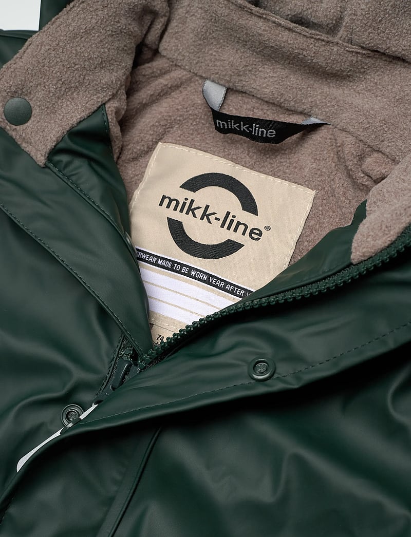 mikk-line - Pu Rain Set w. Fleece/Susp. 104 Rec - rain sets - darkest sprouse - 2