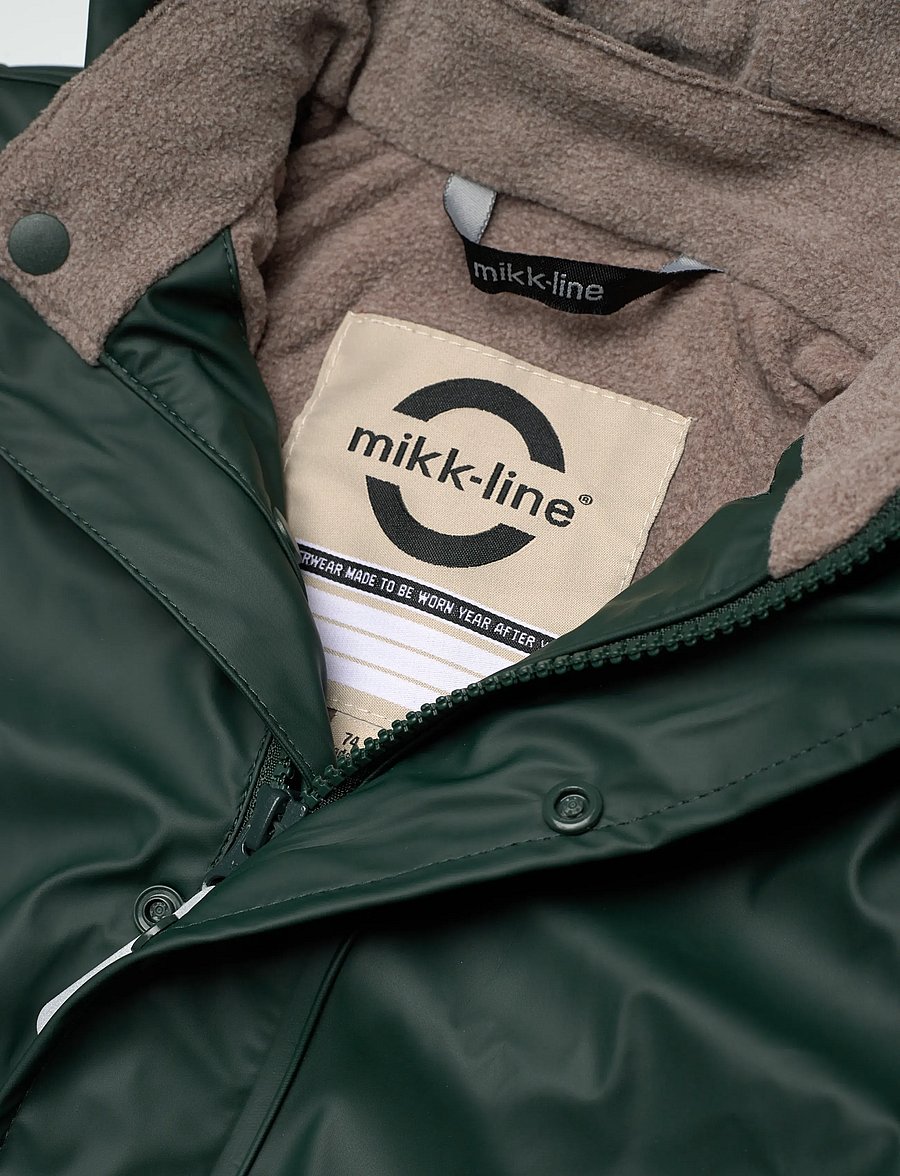 mikk-line - Pu Rain Set w. Fleece/Susp. 104 - vihmakomplektid - darkest sprouse - 2
