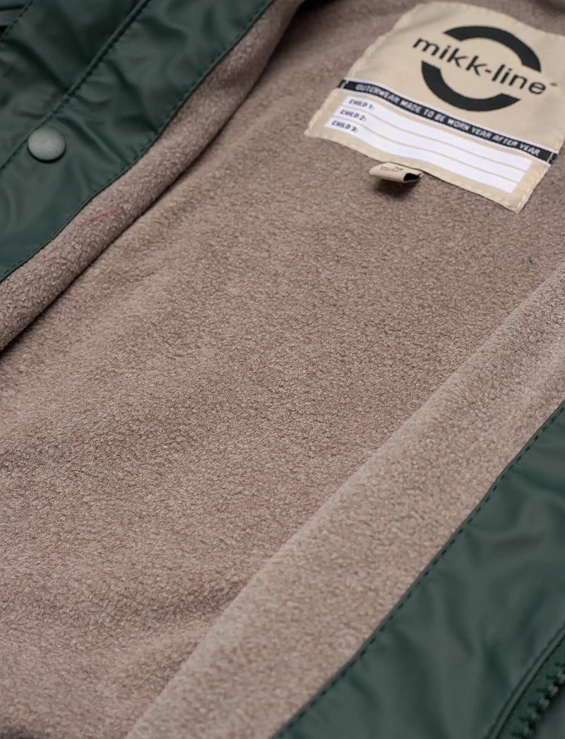 mikk-line - Pu Rain Set w. Fleece/Susp. 104 Rec - rain sets - darkest sprouse - 5