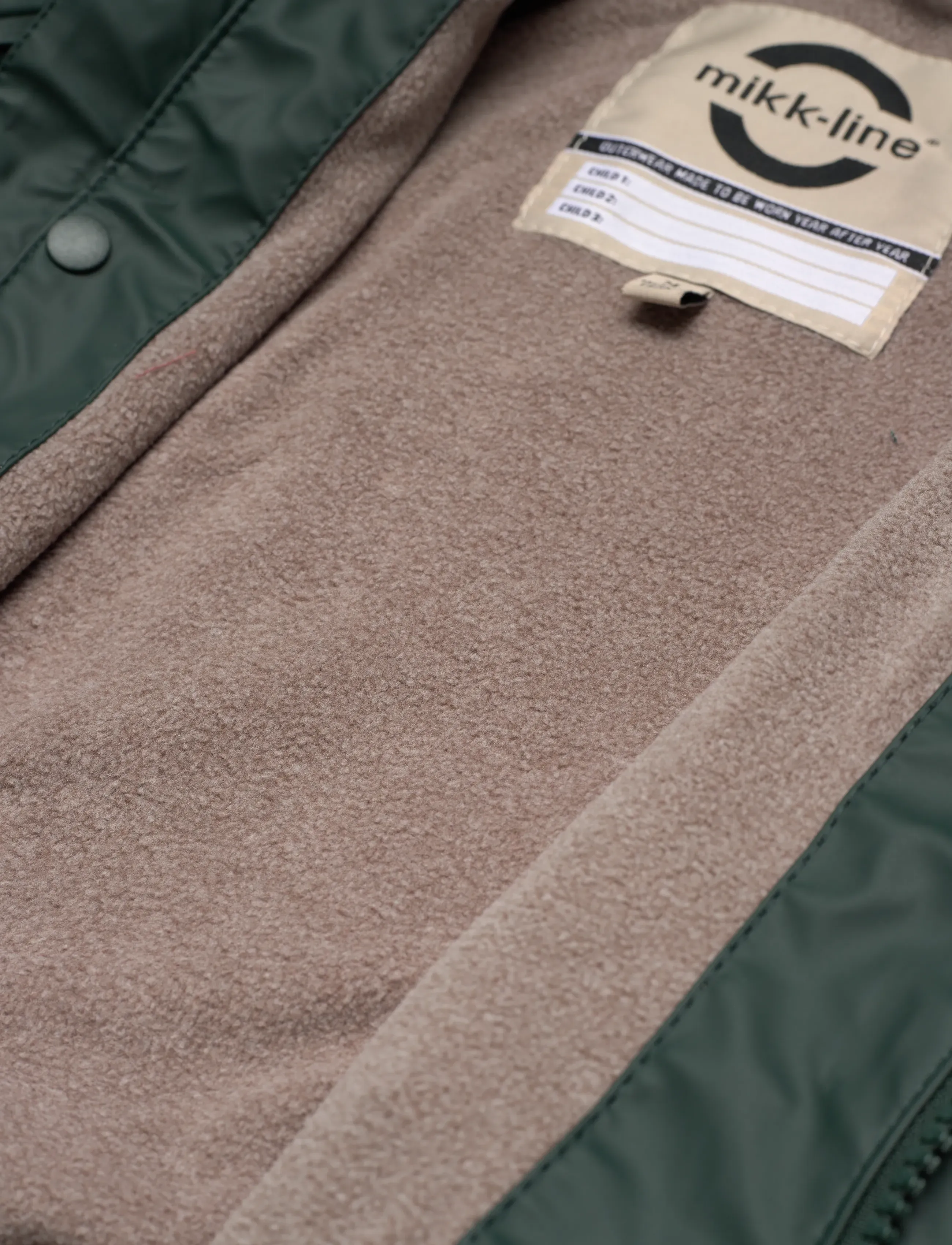 mikk-line - Pu Rain Set w. Fleece/Susp. 104 - regnsæt - darkest sprouse - 5