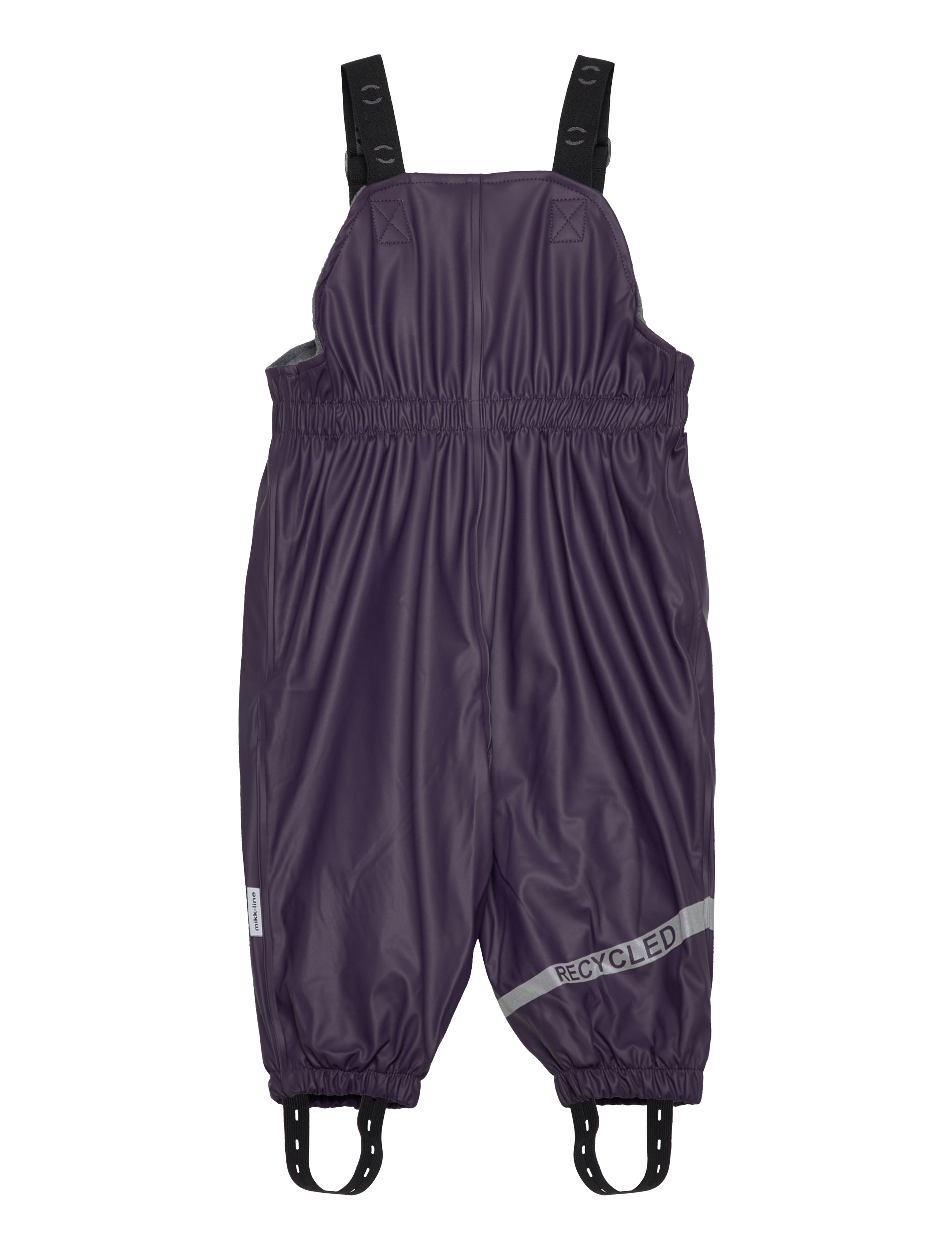 mikk-line - Pu Rain Set w. Fleece/Susp. 104 - overtøj - nightshade - 3