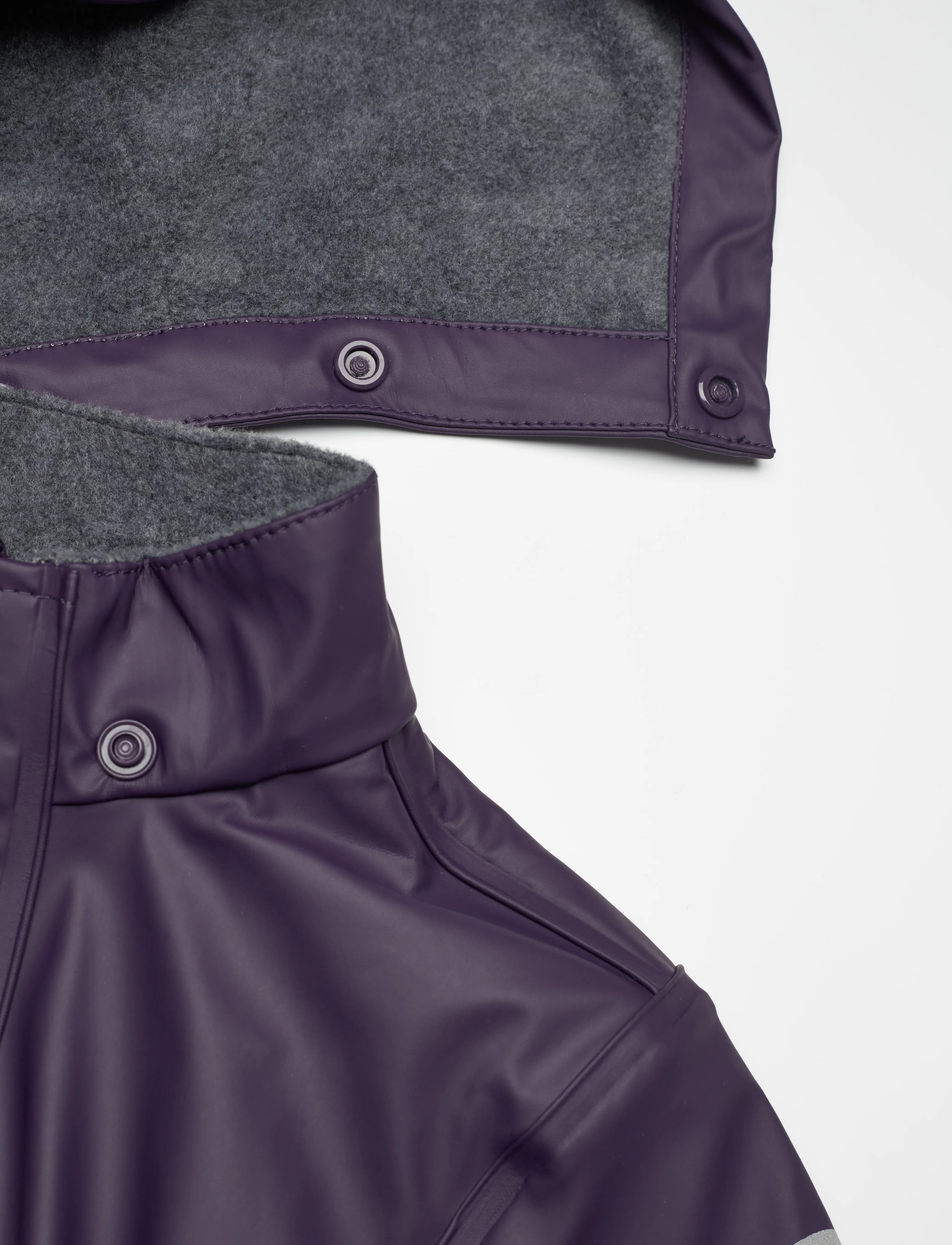 mikk-line - Pu Rain Set w. Fleece/Susp. 104 - overtøj - nightshade - 5