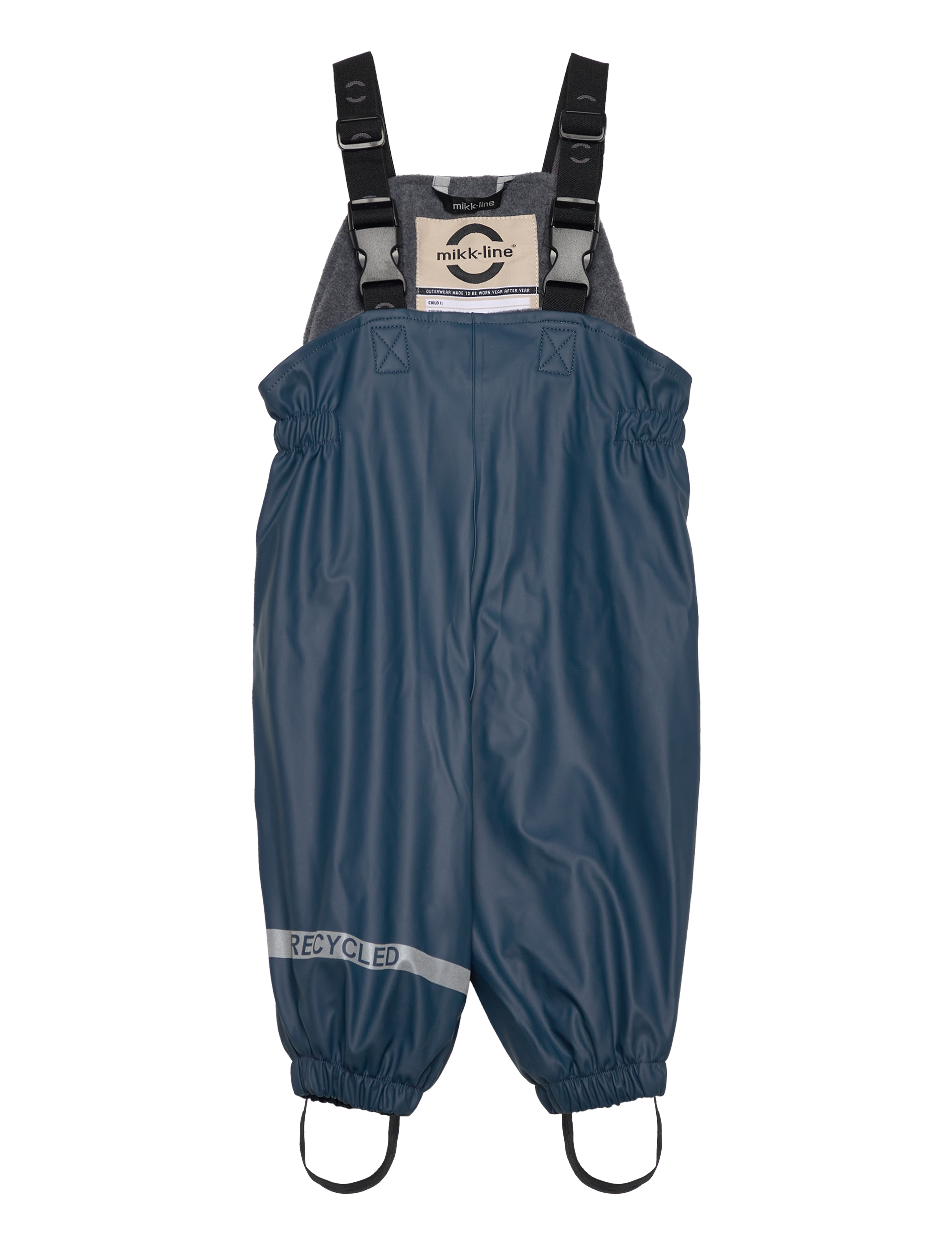 mikk-line - Pu Rain Set w. Fleece/Susp. 104 - Üleriided - orion blue - 2