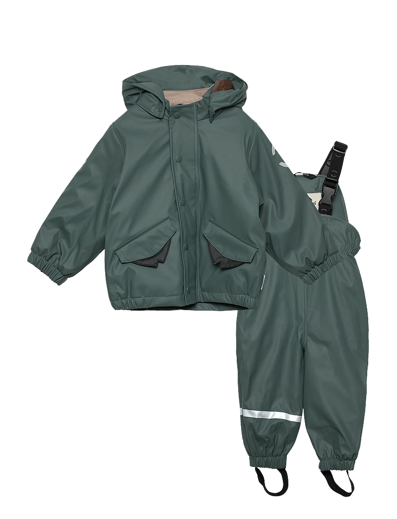mikk-line - PU Rain Set Rec Warm Animal Susp104 - odzież przeciwdeszczowa z podszewką - balsam green - 0