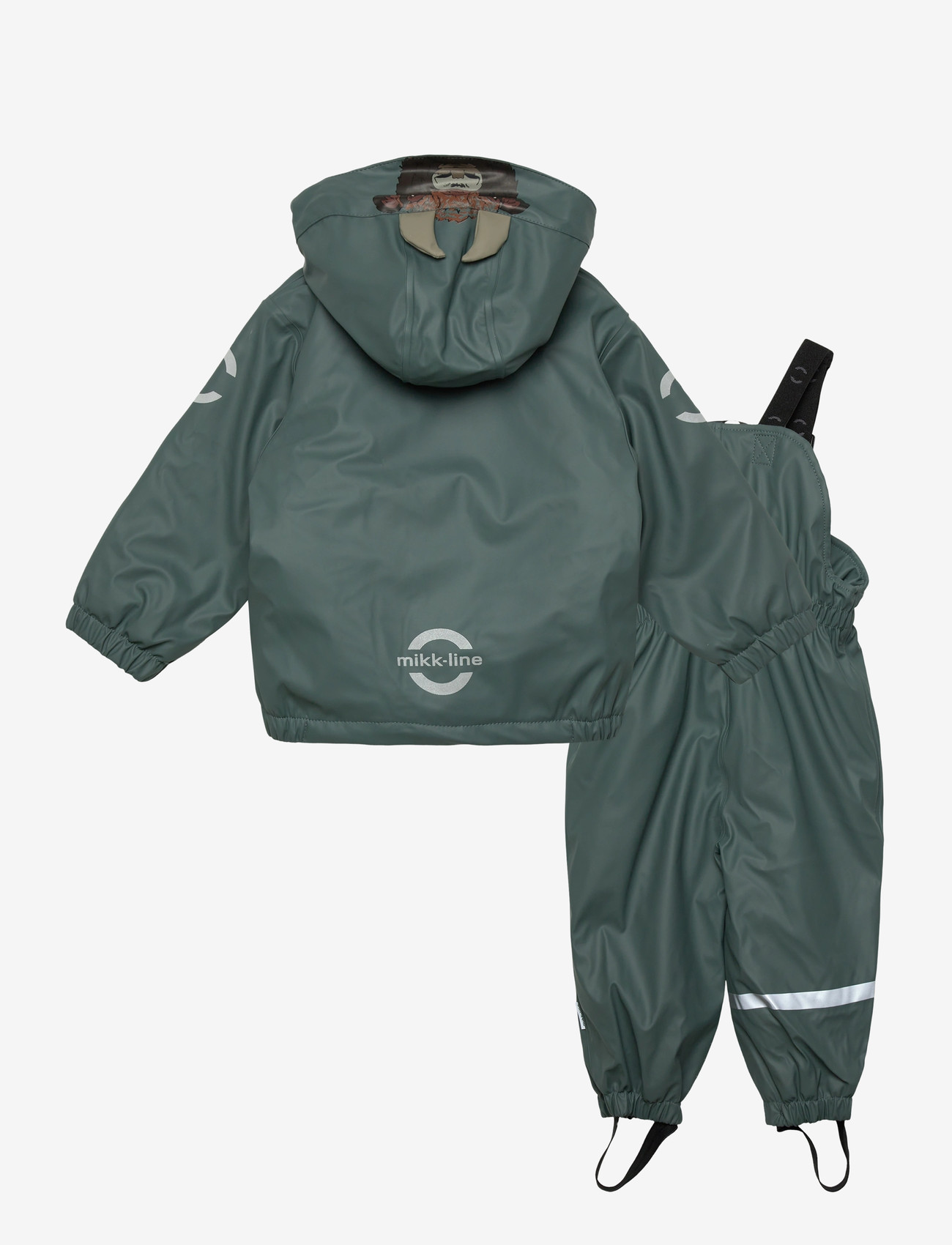 mikk-line - PU Rain Set Rec Warm Animal Susp104 - odzież przeciwdeszczowa z podszewką - balsam green - 1
