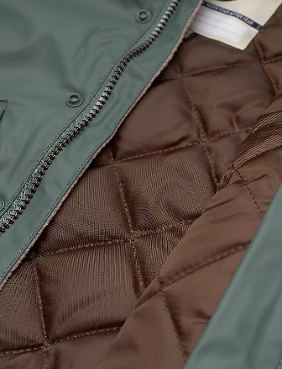 mikk-line - PU Rain Set Rec Warm Animal Susp104 - voodriga vihmariided - balsam green - 5