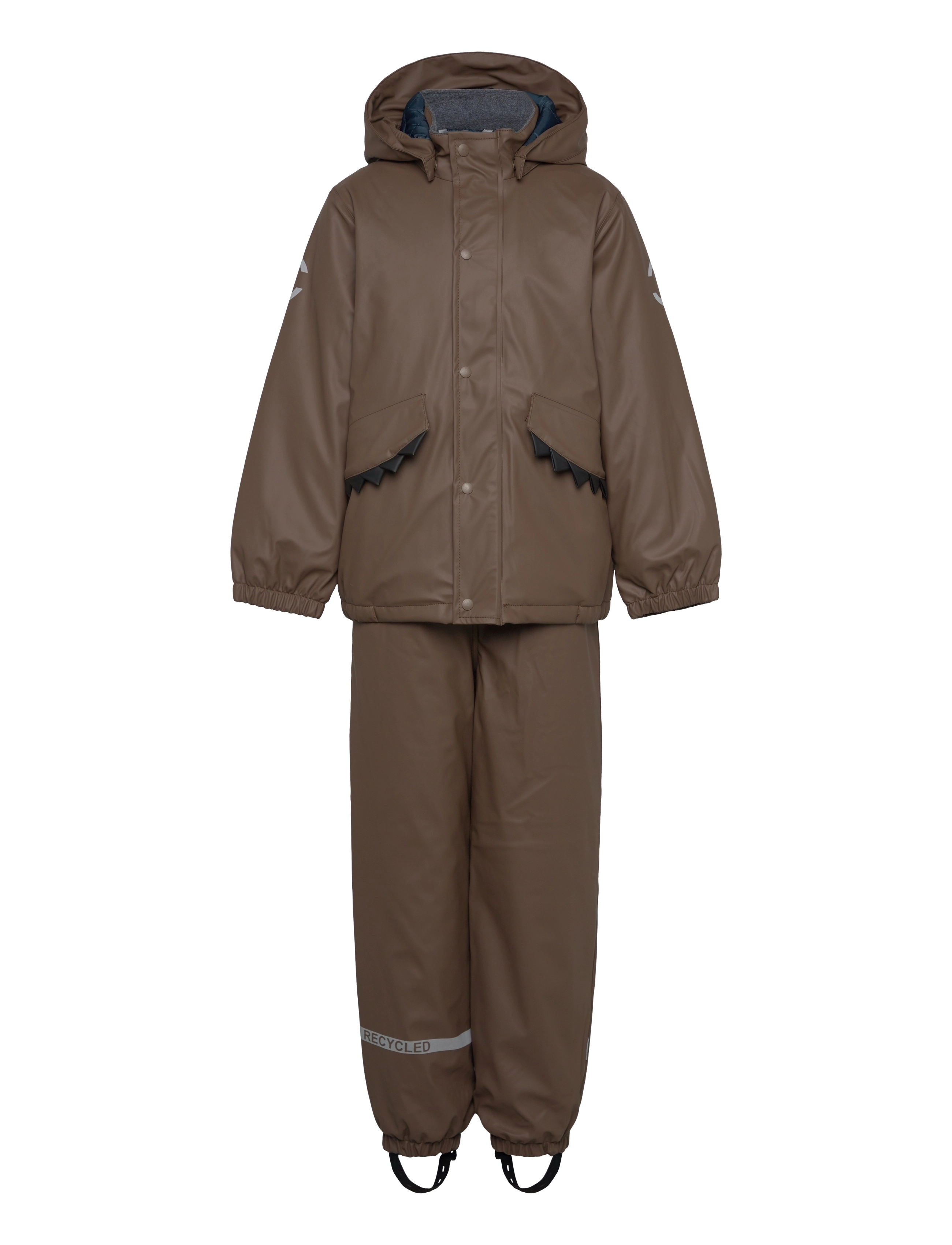 mikk-line PU Rain Set Rec Warm Animal Susp104 - Foret regntøj - CHOCOLATE CHIP / brown