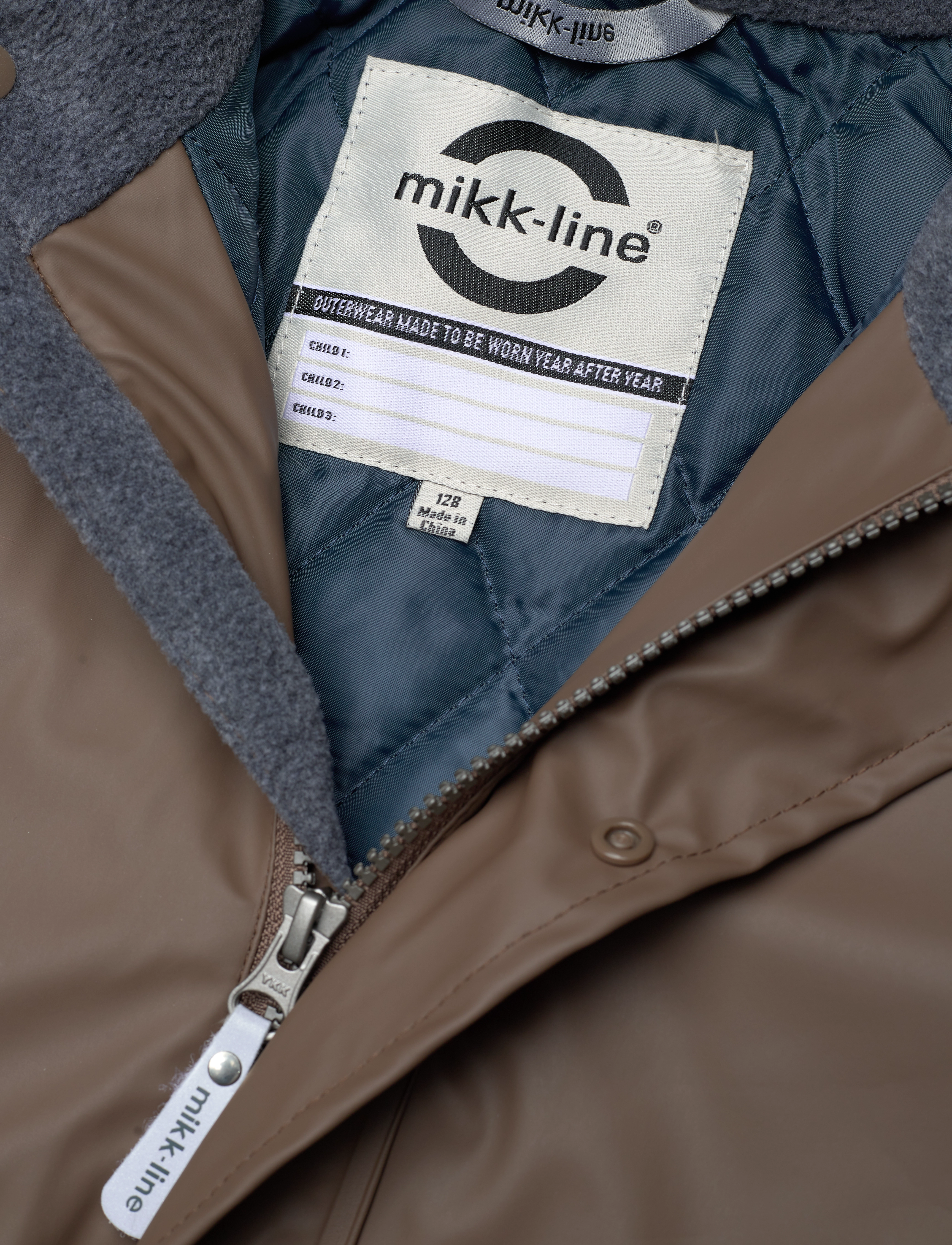 mikk-line - PU Rain Set Rec Warm Animal Susp104 - lined rainwear - chocolate chip - 5
