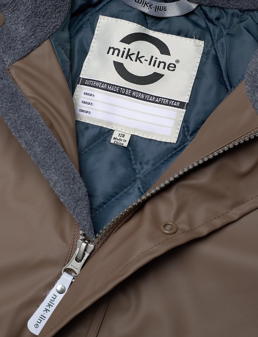 mikk-line - PU Rain Set Rec Warm Animal Susp104 - gefütterte regenkleidung - chocolate chip - 5