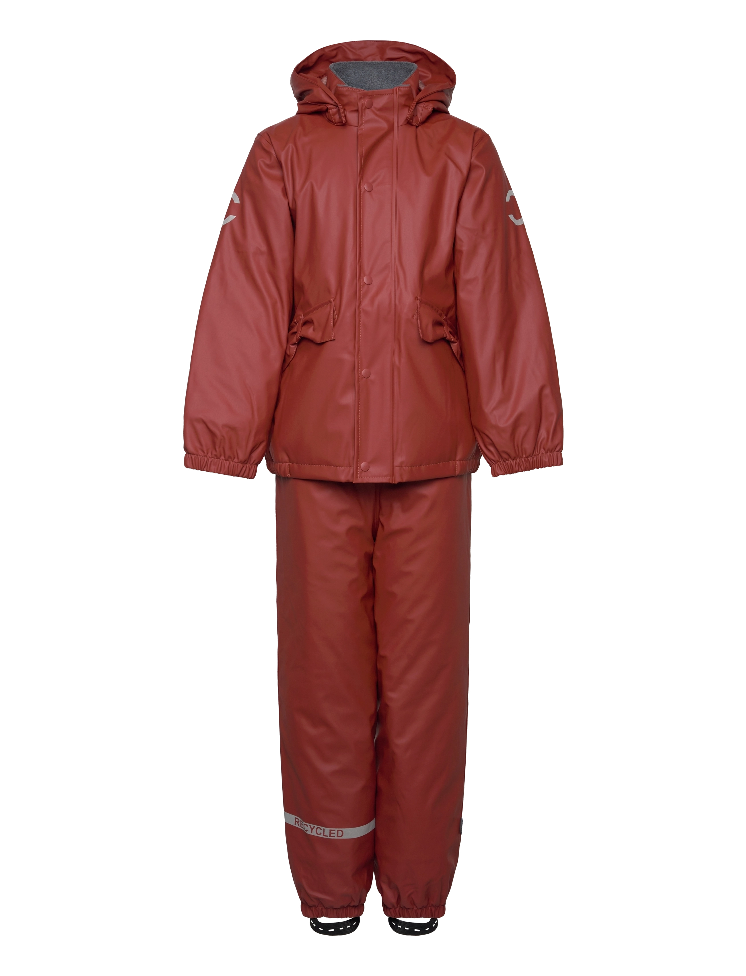 MIKK-LINE Pu Regen Set Rec Warm Animal Susp104 Rot - 80 - Kinder