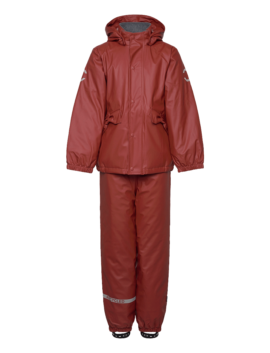 mikk-line - PU Rain Set Rec Warm Animal Susp104 - gefütterte regenkleidung - henna - 1