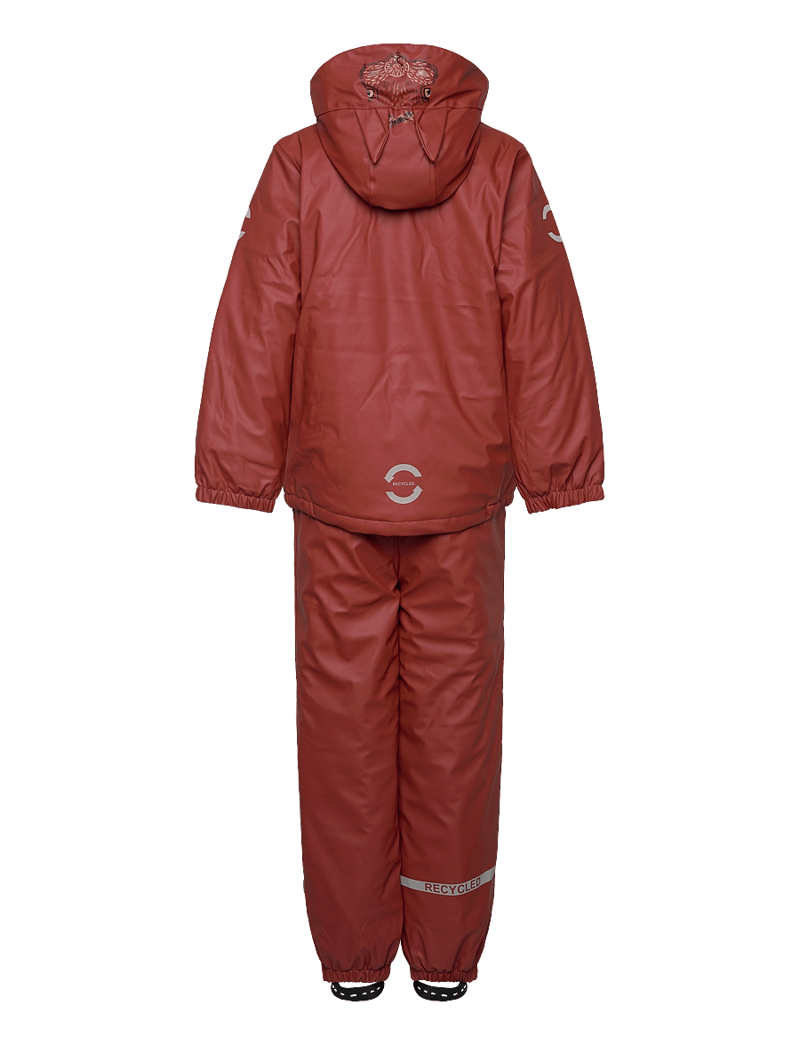 mikk-line - PU Rain Set Rec Warm Animal Susp104 - gefütterte regenkleidung - henna - 2