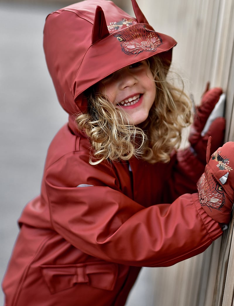 mikk-line - PU Rain Set Rec Warm Animal Susp104 - gefütterte regenkleidung - henna - 0