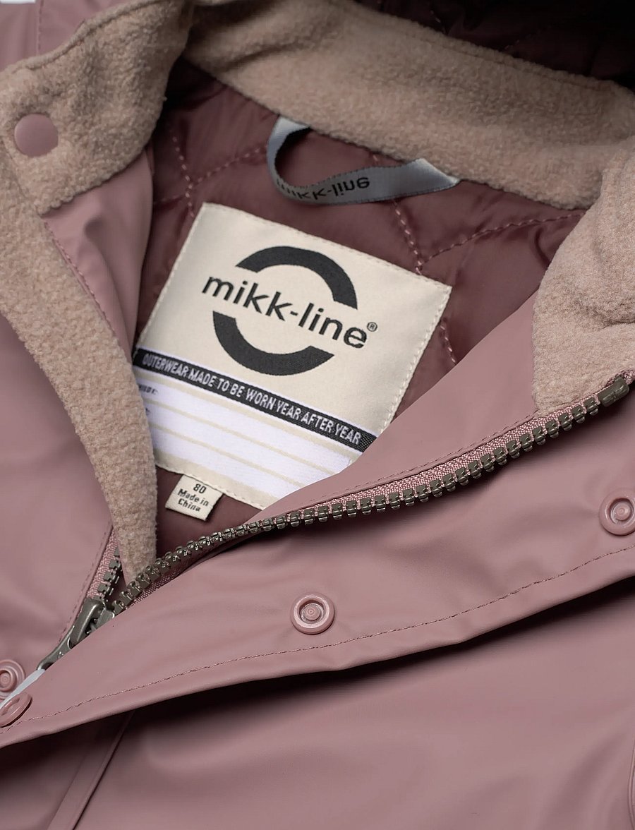 mikk-line - PU Rain Set Rec Warm Animal Susp104 - voodriga vihmariided - twilight mauve - 2