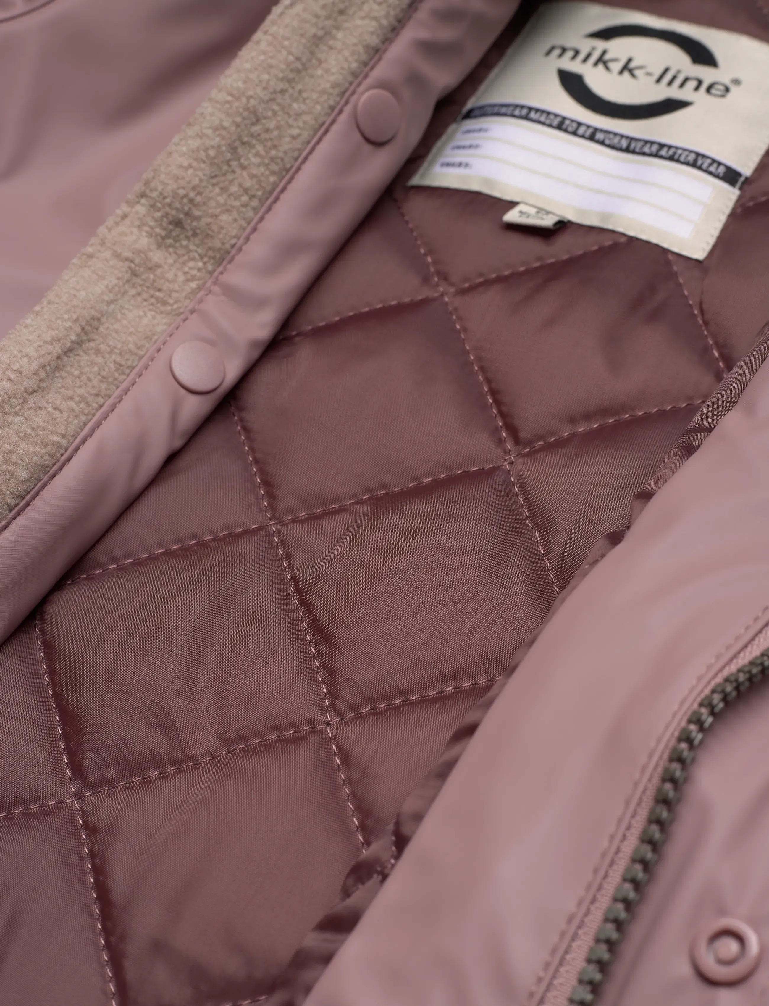 mikk-line - PU Rain Set Rec Warm Animal Susp104 - voodriga vihmariided - twilight mauve - 5