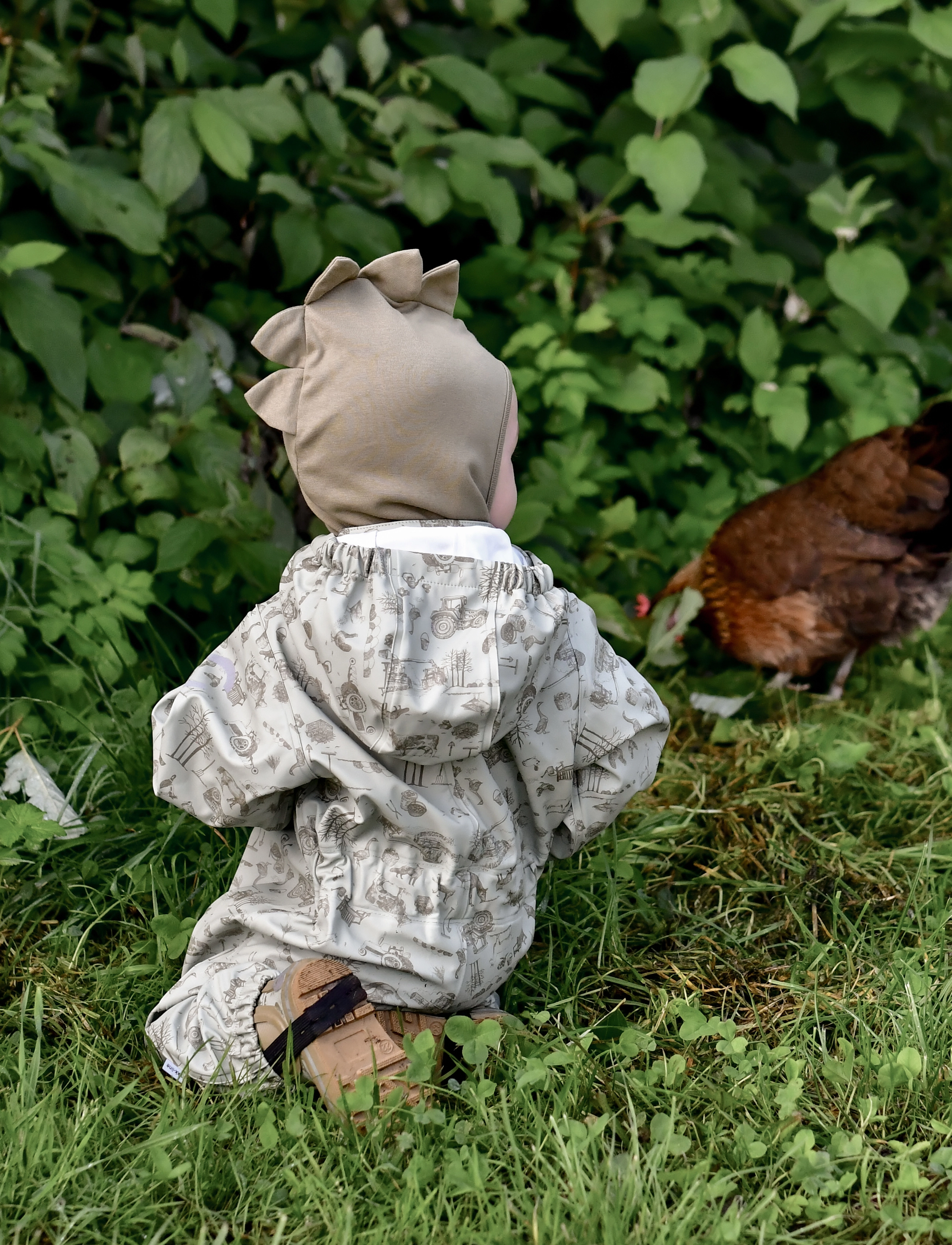 mikk-line - PU Rain Suit AOP Recycled - jacken & mäntel - dried herb - 3