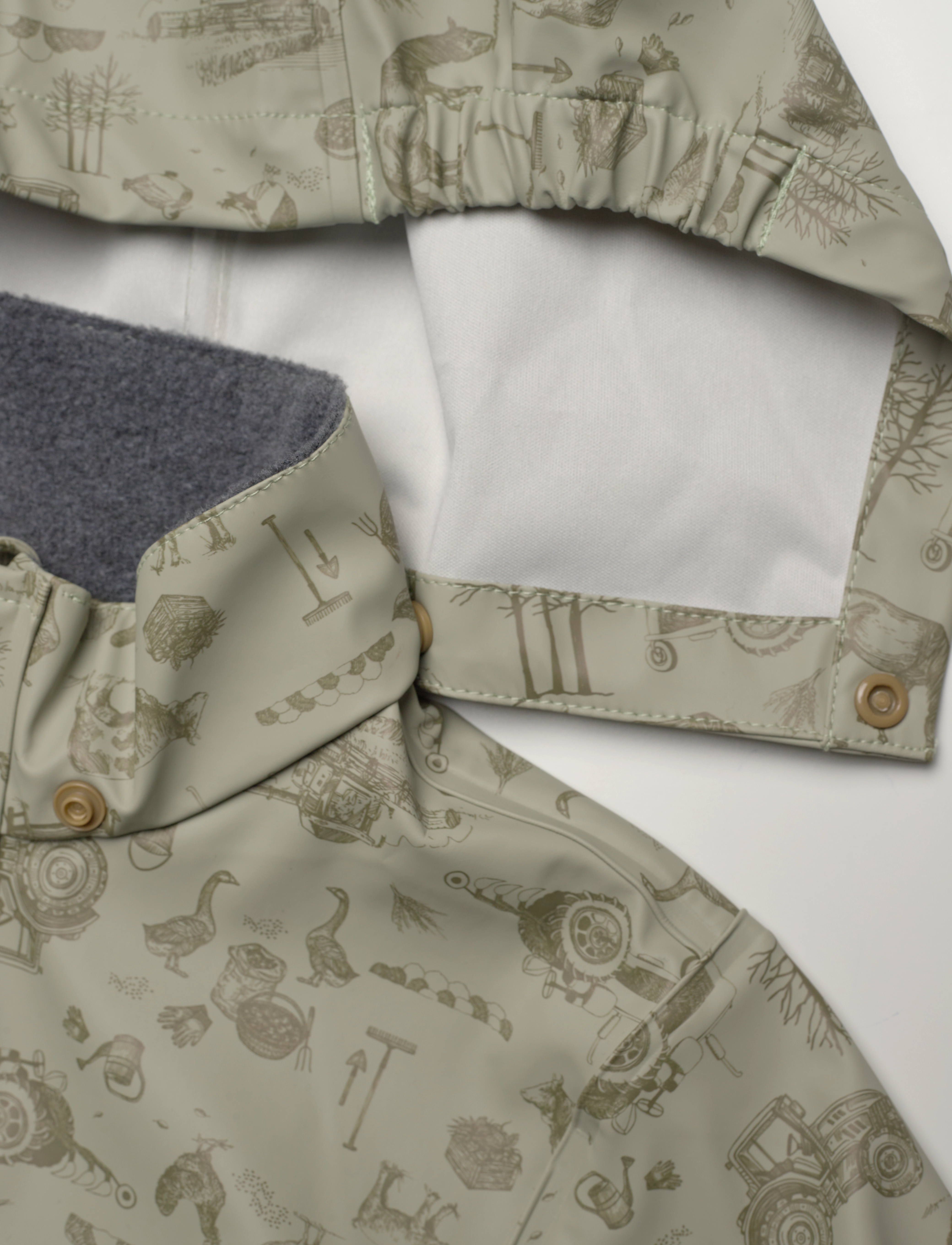 mikk-line - PU Rain Suit AOP Recycled - jacken & mäntel - dried herb - 5