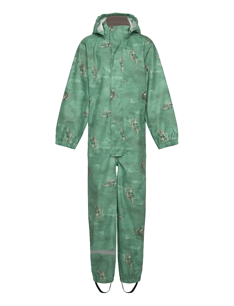 mikk-line - PU Rain Suit AOP Recycled - regensets - green bay - 0