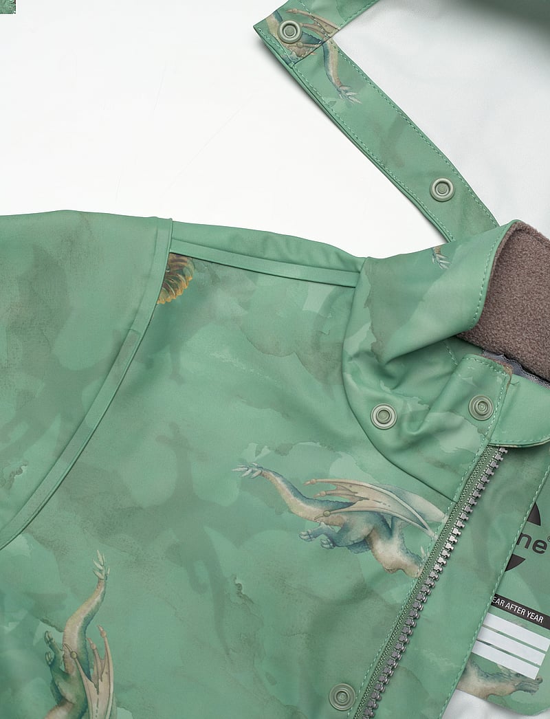 mikk-line - PU Rain Suit AOP Recycled - regensets - green bay - 3