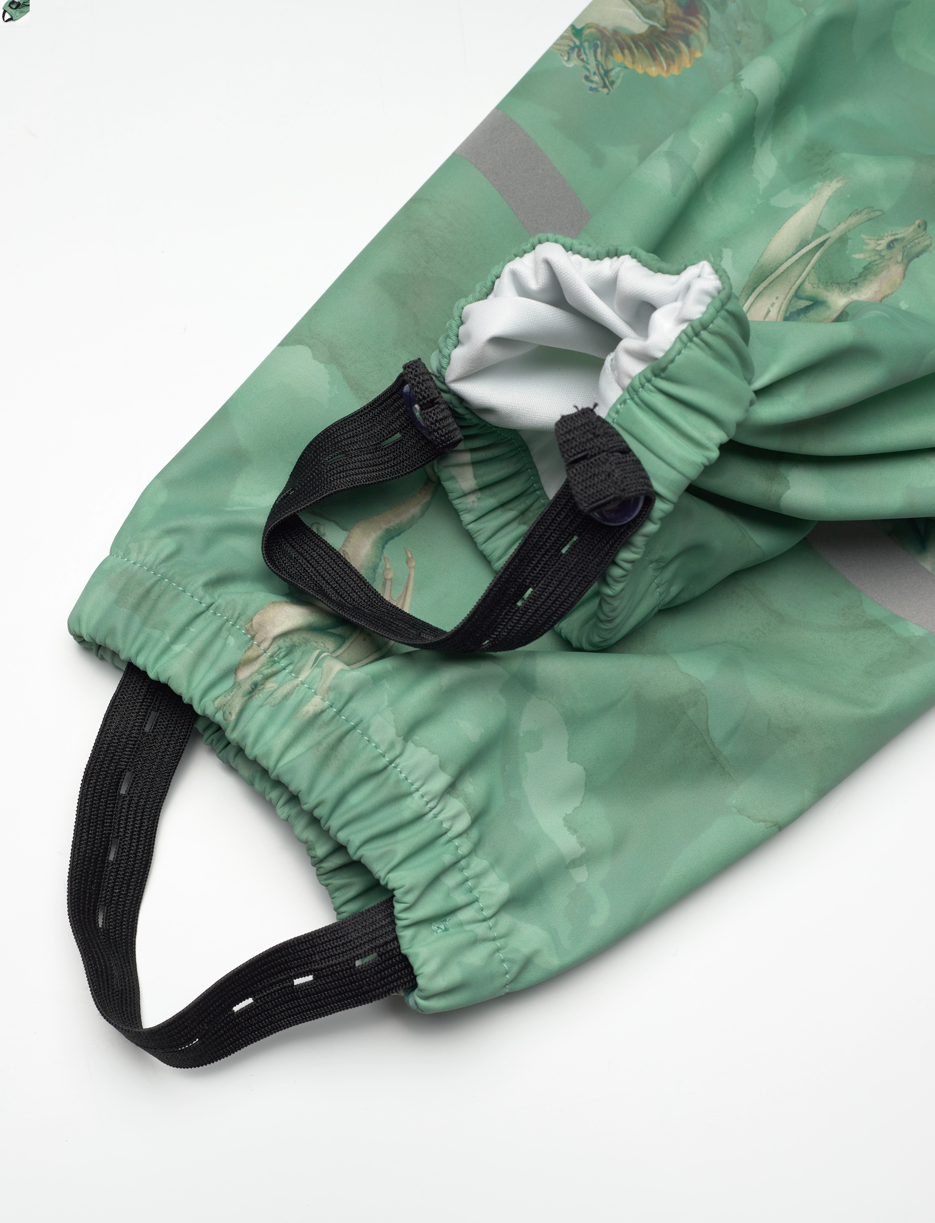 mikk-line - PU Rain Suit AOP Recycled - regnsæt - green bay - 4
