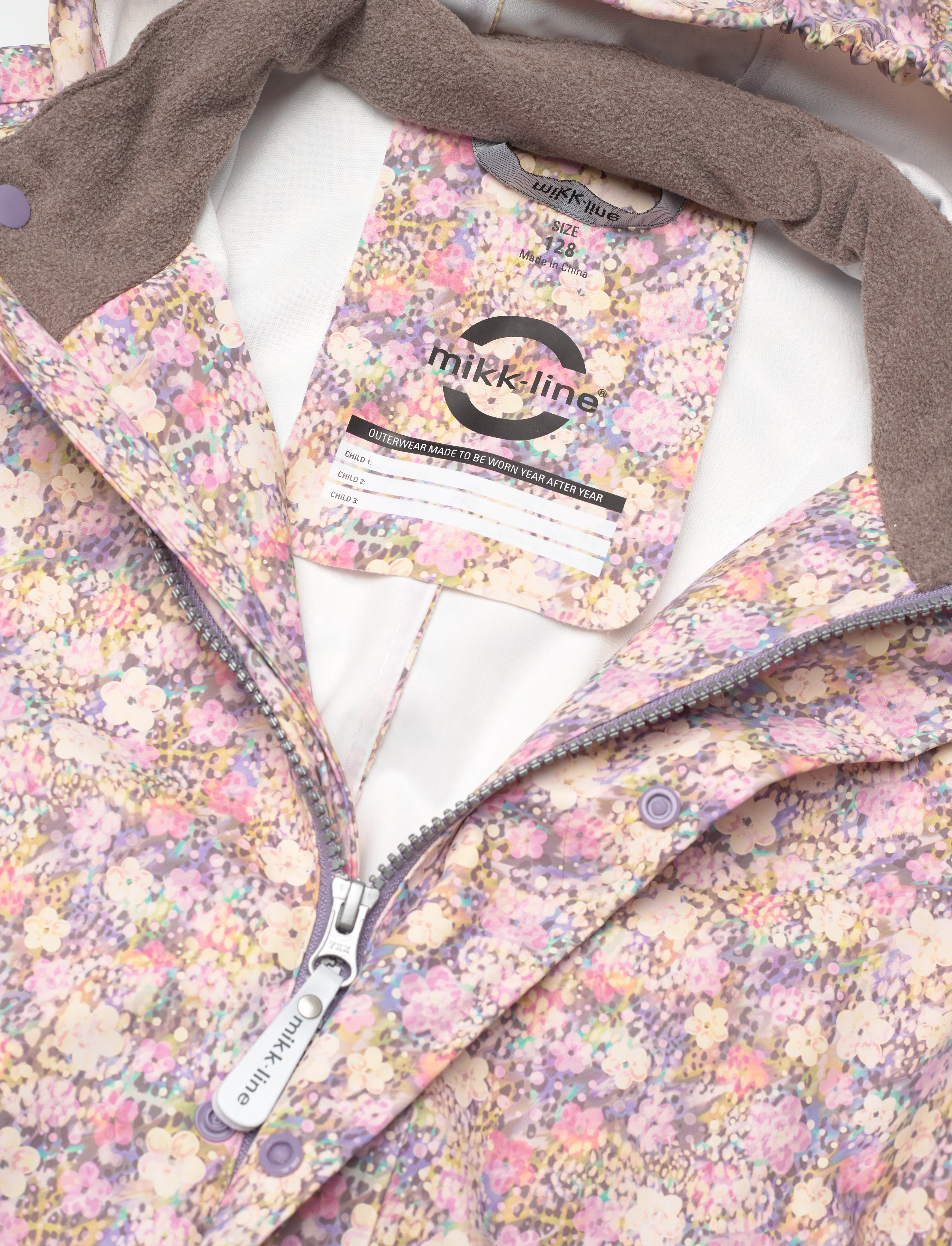 mikk-line - PU Rain Suit AOP Recycled - regnställ - rose dawn - 4