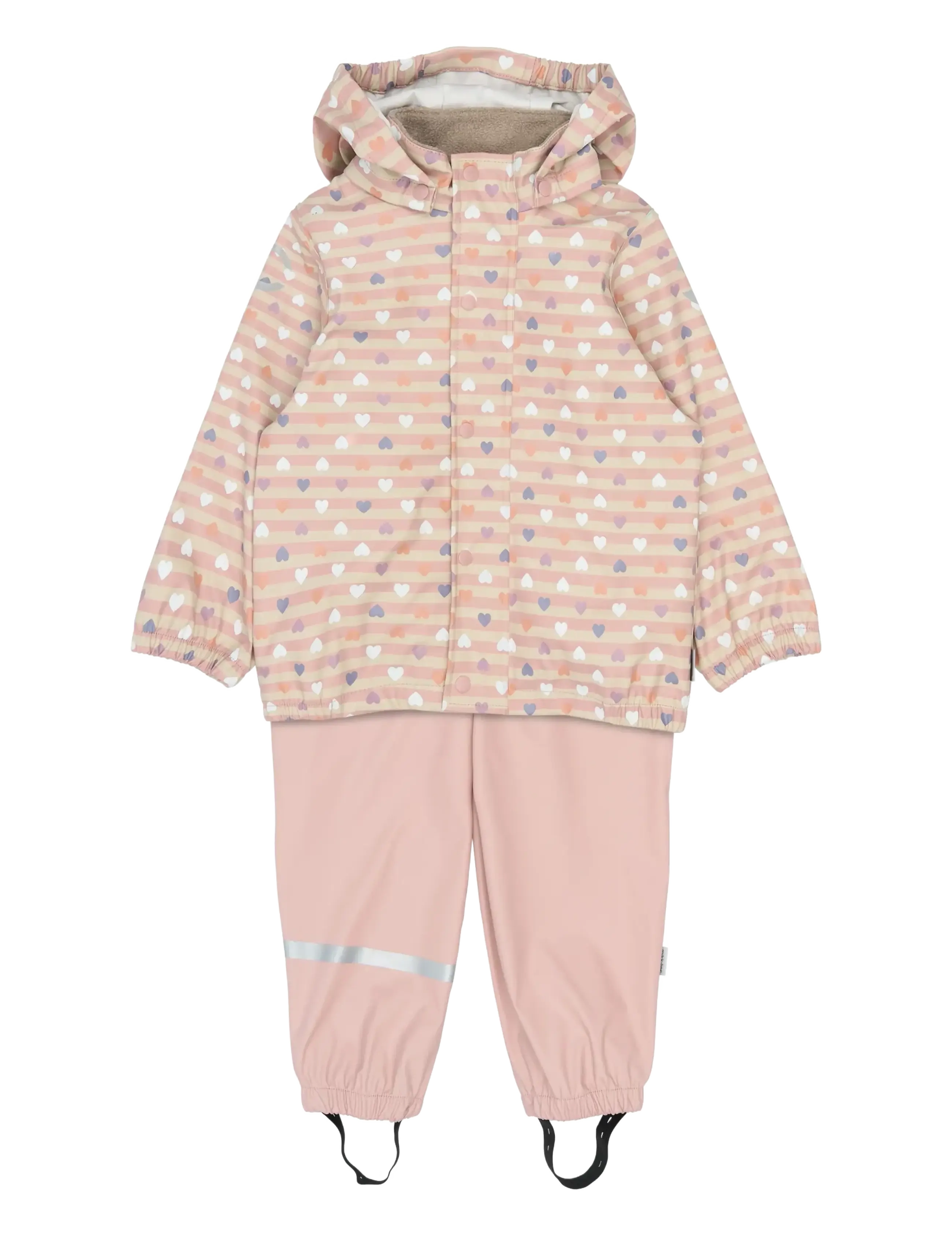 mikk-line PU Rain Set Magic w. Susp 104 - Regntøj - MAGIC HEART AOP / pink/rose