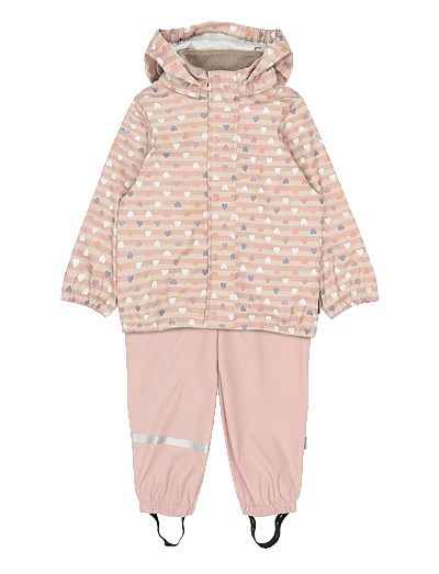 mikk-line PU Rain Set Magic w. Susp 104 - Vihmakomplektid - MAGIC HEART AOP / pink/rose