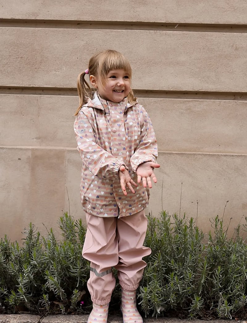 mikk-line - PU Rain Set Magic w. Susp 104 - regnsæt - magic heart aop - 0