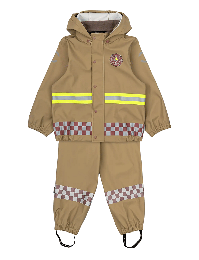 mikk-line - Rain Set Firefighter w/susp 104 - regnställ - kelp - 0