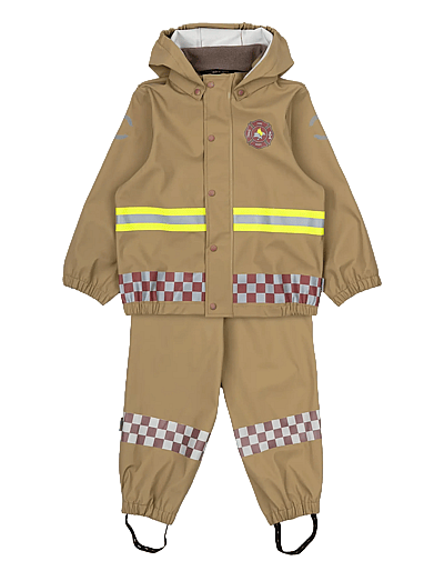 mikk-line Rain Set Firefighter w/susp 104 - Vihmakomplektid - KELP / brown