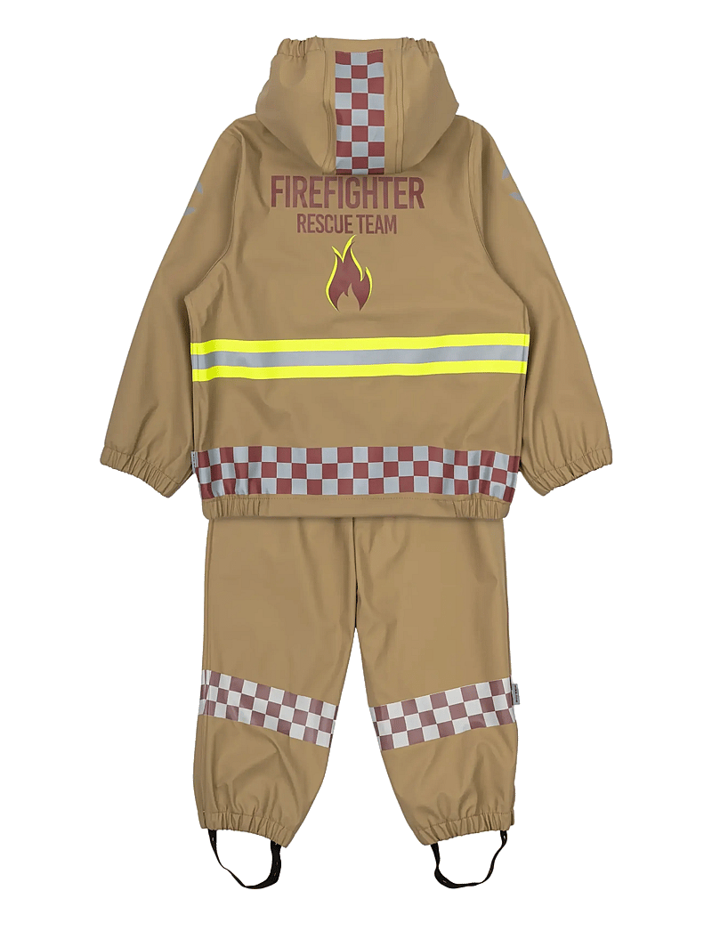 mikk-line - Rain Set Firefighter w/susp 104 - regnställ - kelp - 1