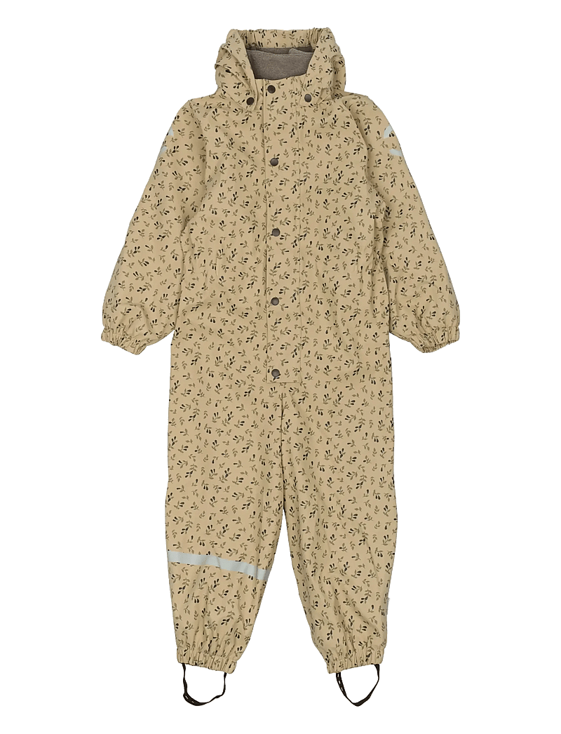 mikk-line - PU AOP Rain Suit with Fleece - vihmariiete kombed - cornstalk - 0