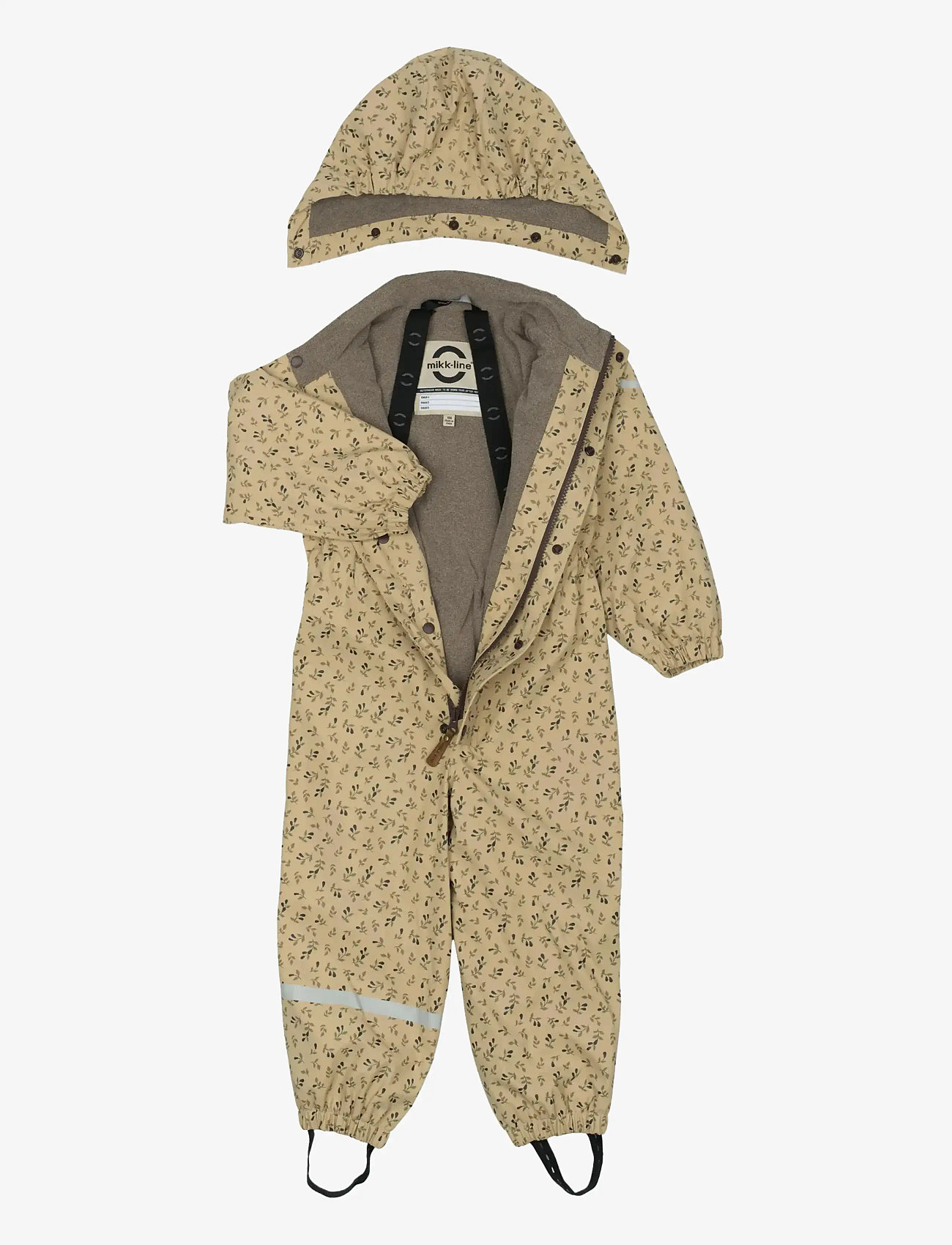 mikk-line - PU AOP Rain Suit with Fleece - jacken & mäntel - cornstalk - 2