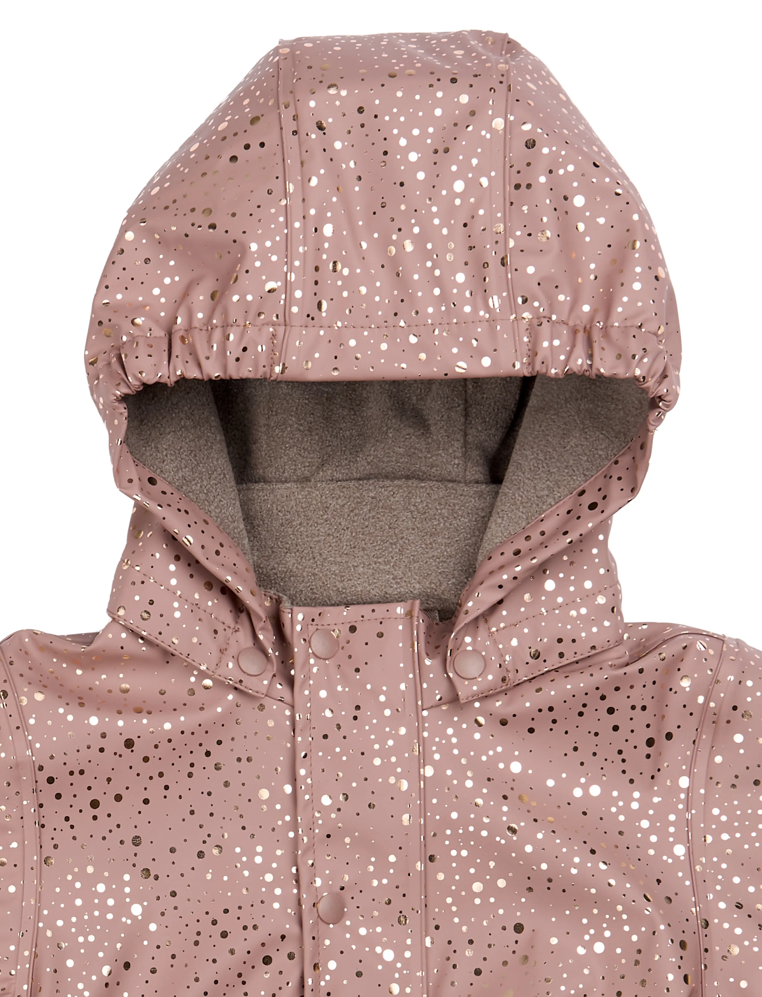 mikk-line - PU AOP Rain Suit with Fleece - regenschutzanzüge - foil dot aop - 3