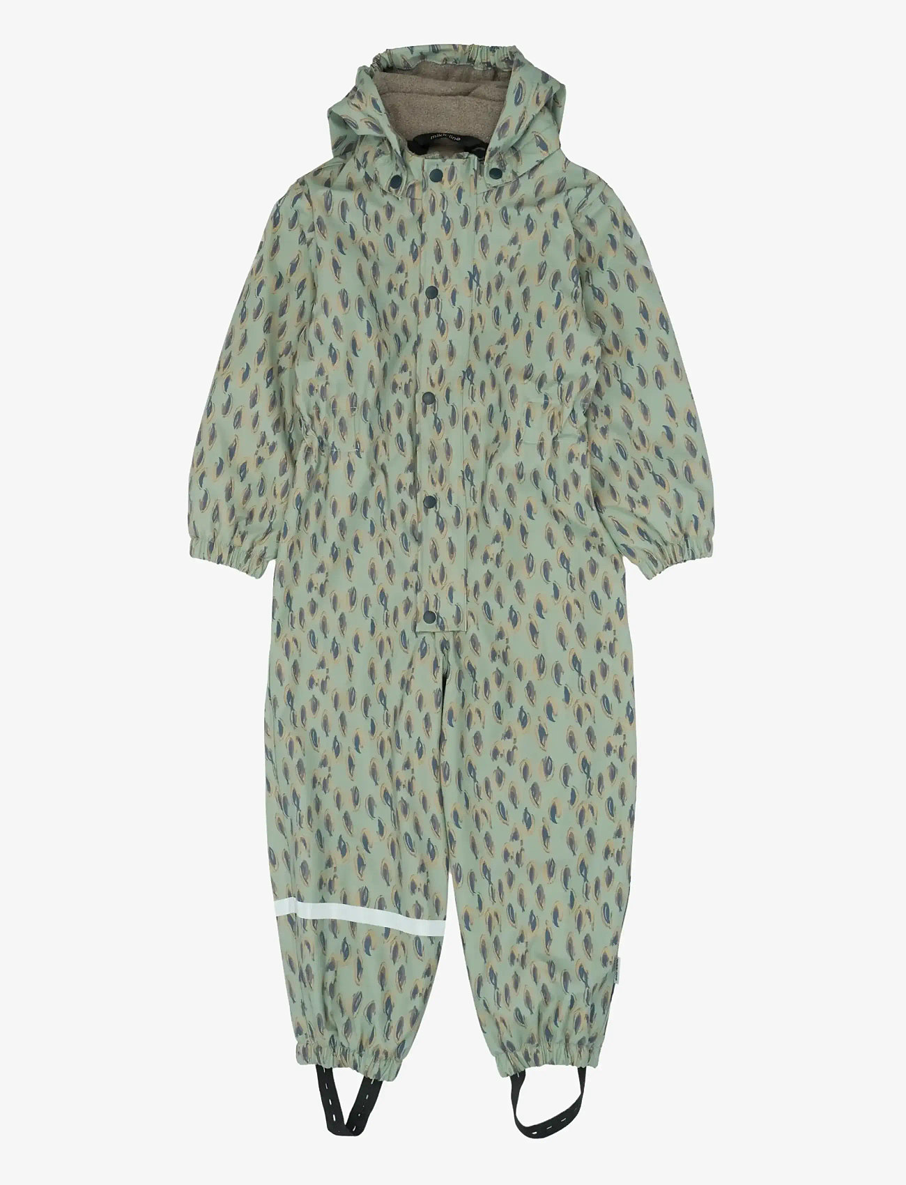 mikk-line - PU AOP Rain Suit with Fleece - vihmariiete kombed - iceberg green - 0