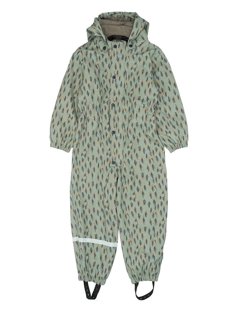 mikk-line - PU AOP Rain Suit with Fleece - vihmariiete kombed - iceberg green - 0