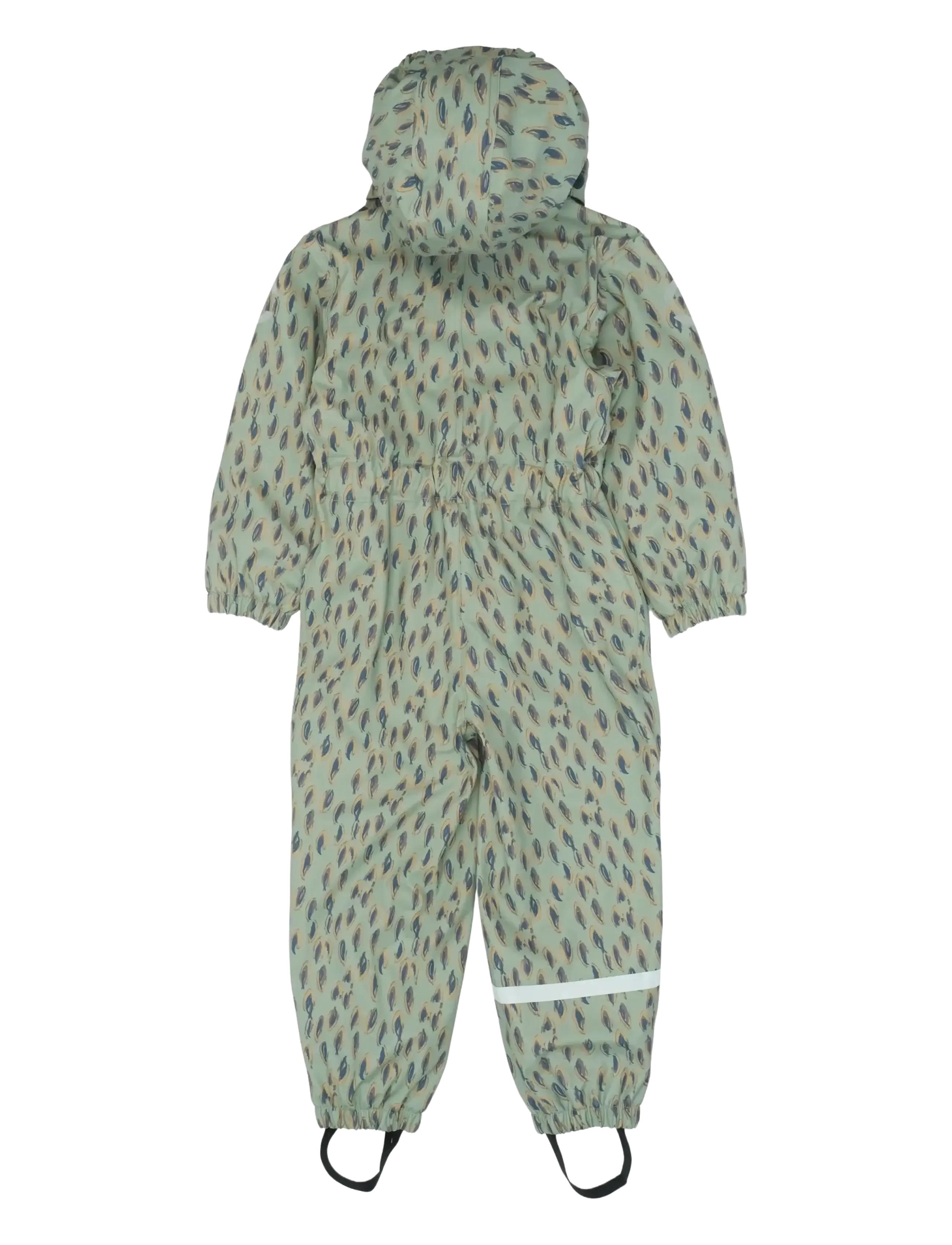 mikk-line - PU AOP Rain Suit with Fleece - rainwear coveralls - iceberg green - 1