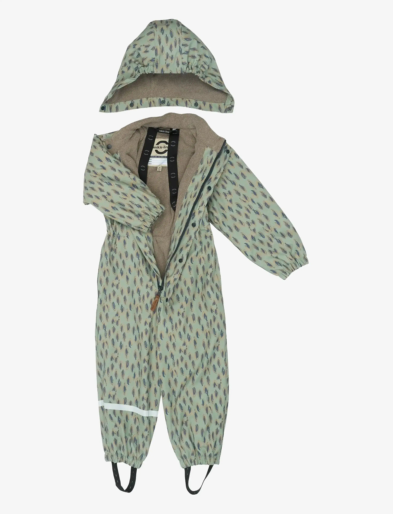 mikk-line - PU AOP Rain Suit with Fleece - vihmariiete kombed - iceberg green - 2