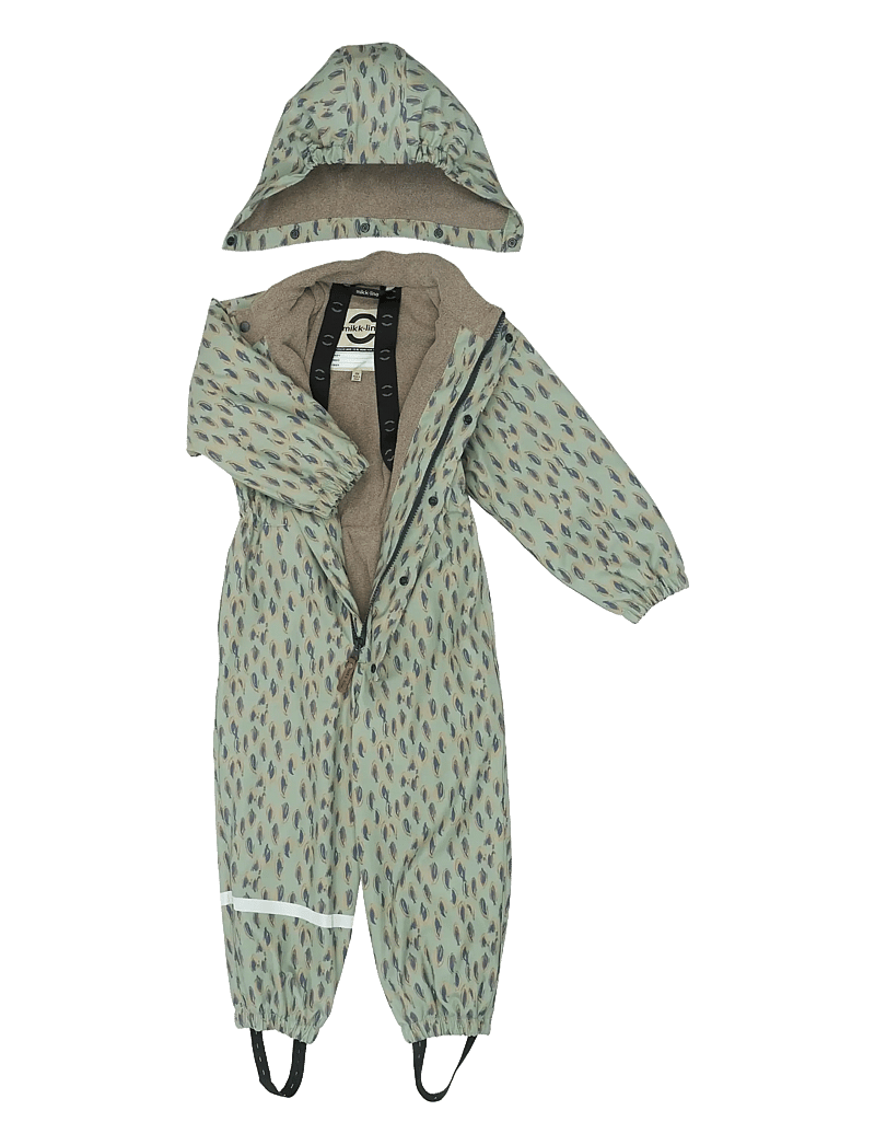 mikk-line - PU AOP Rain Suit with Fleece - vihmariiete kombed - iceberg green - 2