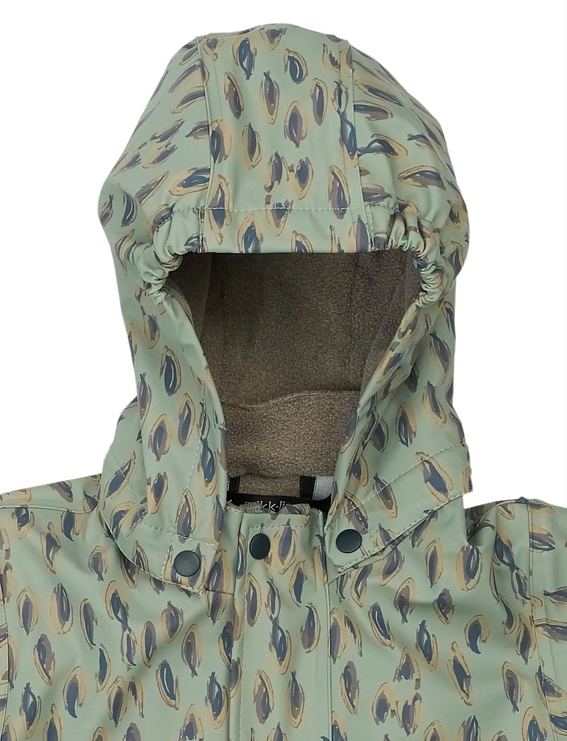 mikk-line - PU AOP Rain Suit with Fleece - vihmariiete kombed - iceberg green - 4