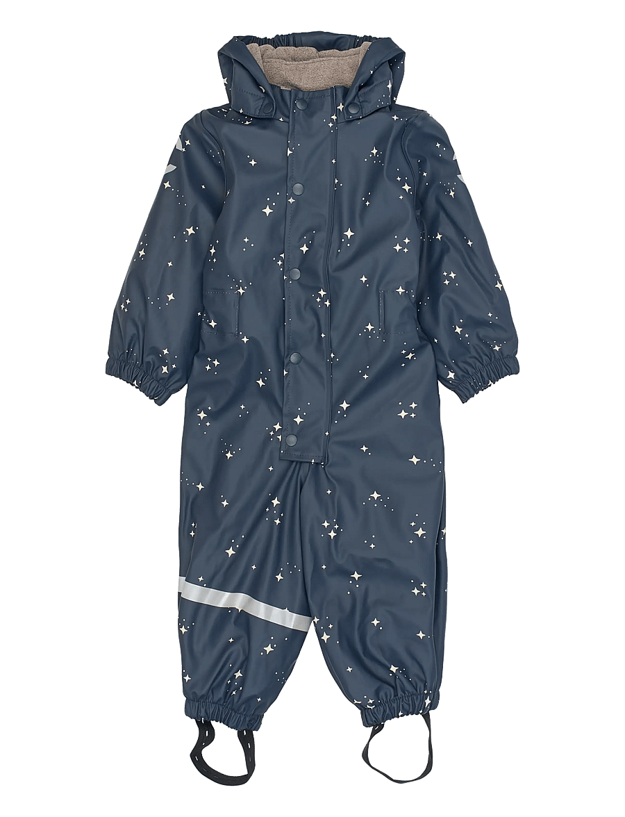 mikk-line - PU AOP Rain Suit with Fleece - regenschutzanzüge - star sky aop - 0