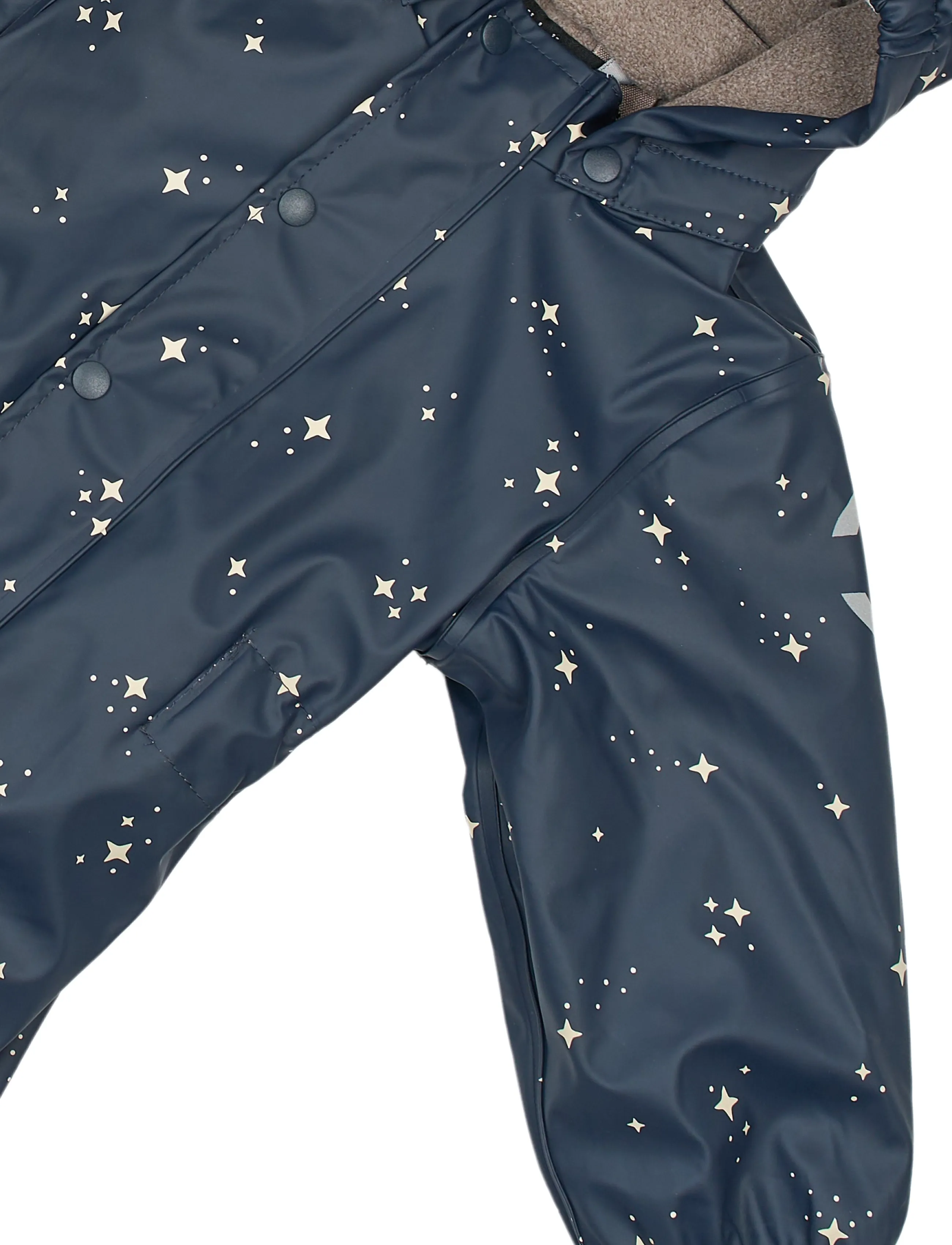 mikk-line - PU AOP Rain Suit with Fleece - regenschutzanzüge - star sky aop - 3