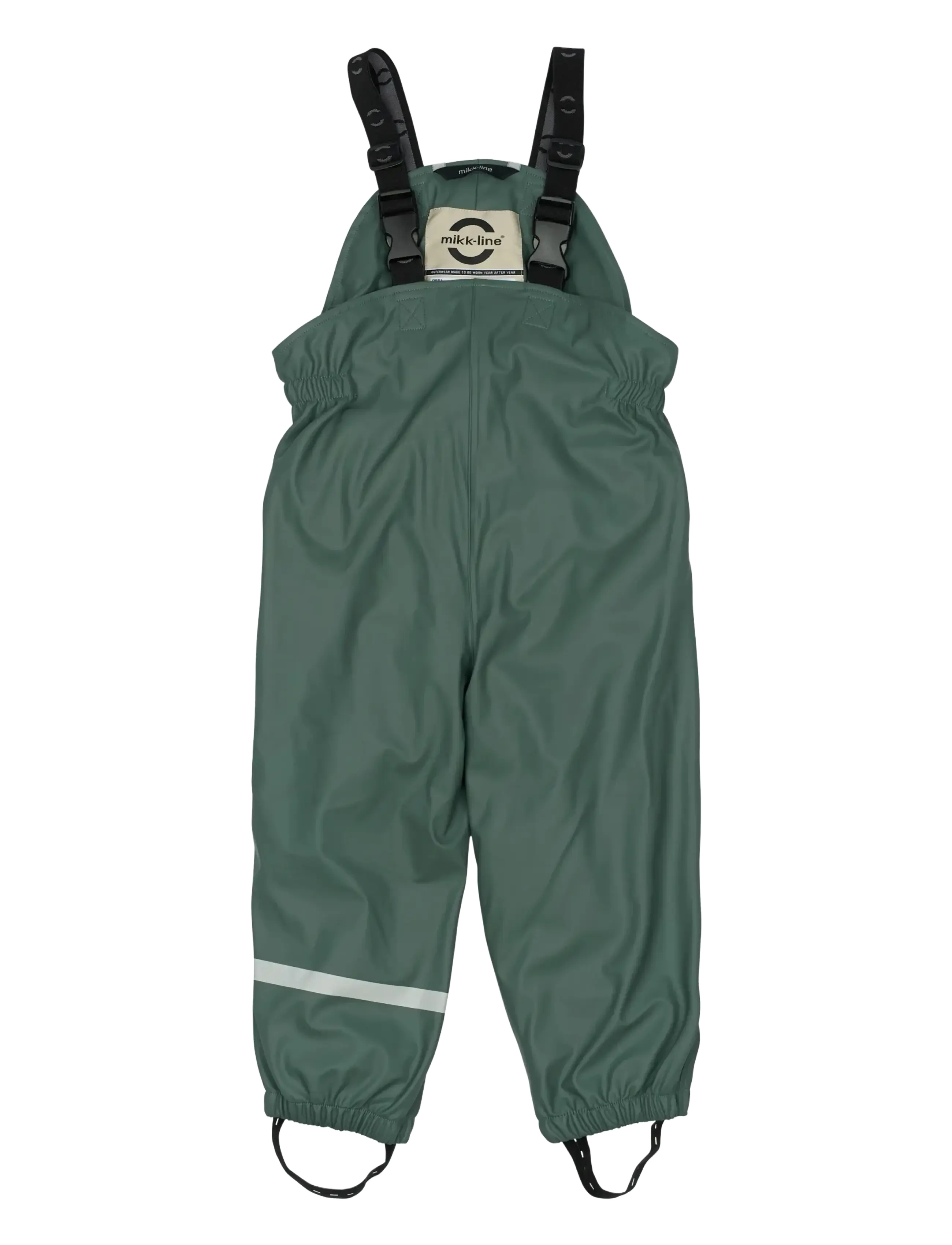mikk-line - Pu Rain Set + Fleece/Susp. 104 - overtøj - balsam green - 4