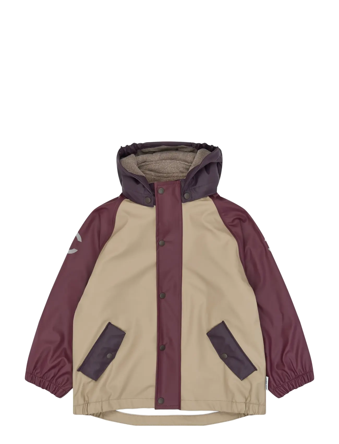 mikk-line - Pu Rain Set + Fleece/Susp. 104 - regnsæt - plum perfect - 1